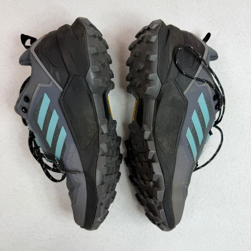 Adidas Terrex Swift R3 Gore-Tex Hiking Shoes Grey Teal Mens Trail Sneakers